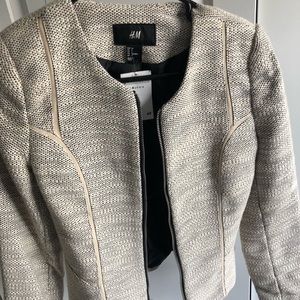 NWT Cream color tweed blazer.